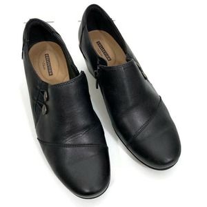 Clarks Collection Emslie Warren Black Leather Shooties Womens Sz 8.5W 22545